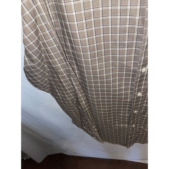 Croft & Barrow Dress Shirt Men’s Size Medium Tan Striped Button Up Long Sleeve - Picture 6 of 12